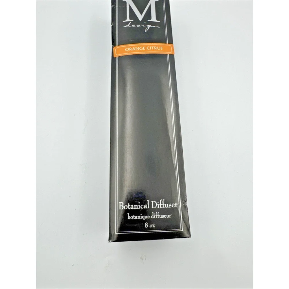 NIB Orange Citrus Fragrance Diffuser  W/7 Rattan Reeds 8‎ oz  Botanicals